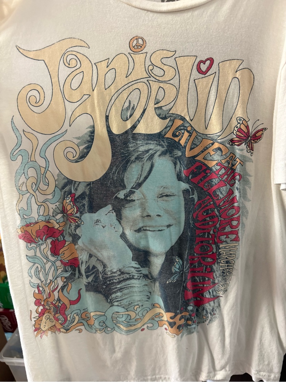 Janis Joplin Graphic Tee - White